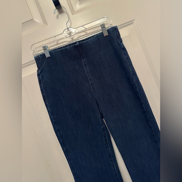 Soft Surroundings Subtle Bootcut Pull‑On Denim Jeans — Dark Wash, Size Small - Picture 7 of 8